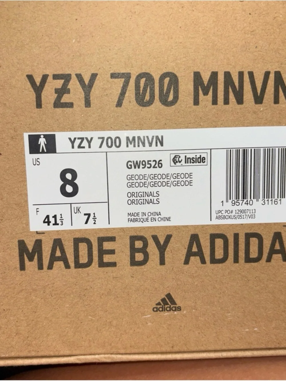 Yeezy Boost 700 MNVN Reflective Sneakers - Geode/Black